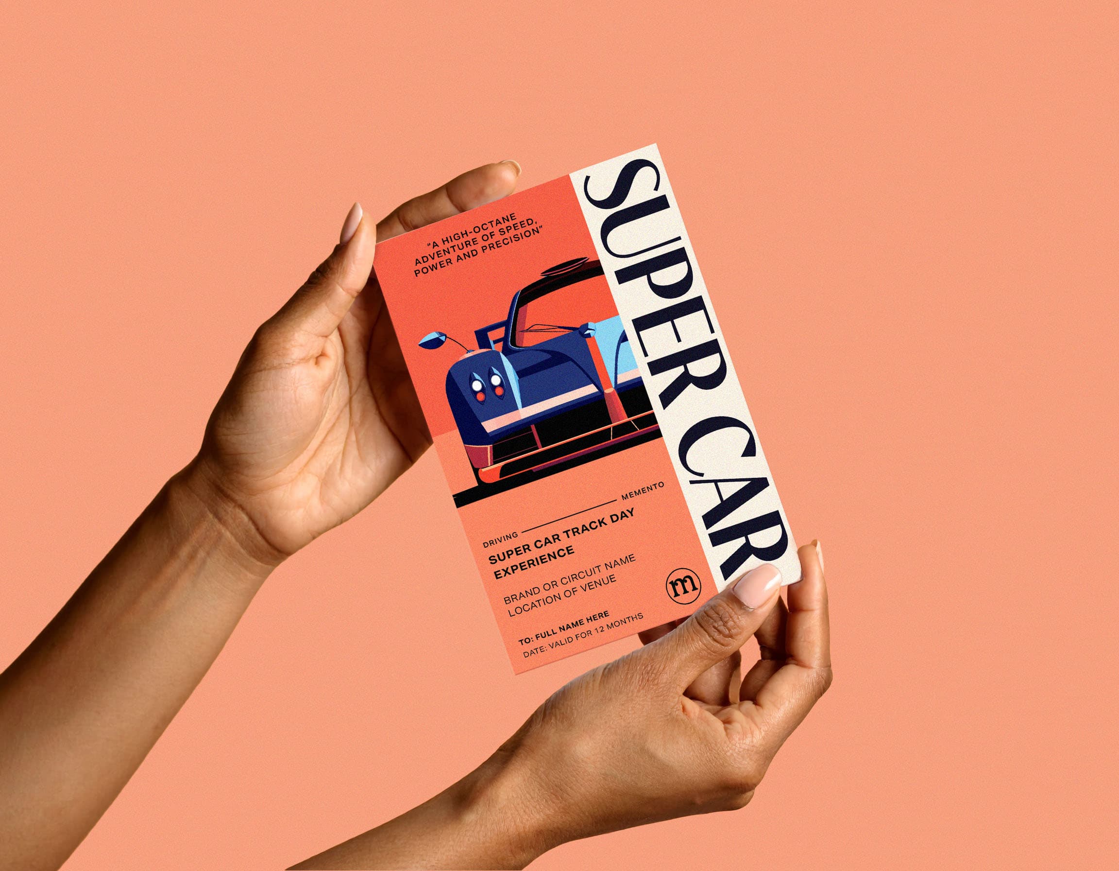 Super Car personalised keepsake ticket